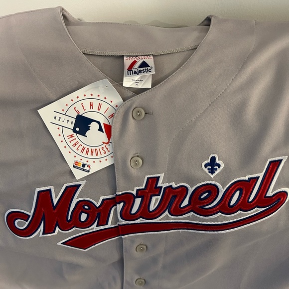 Majestic Authentic Vintage 2004 Montreal Expos Road Gray Jersey Men’s Sz XL - Picture 2 of 5